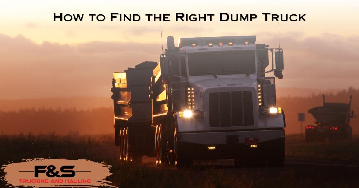How to Find the Right Dump Truck